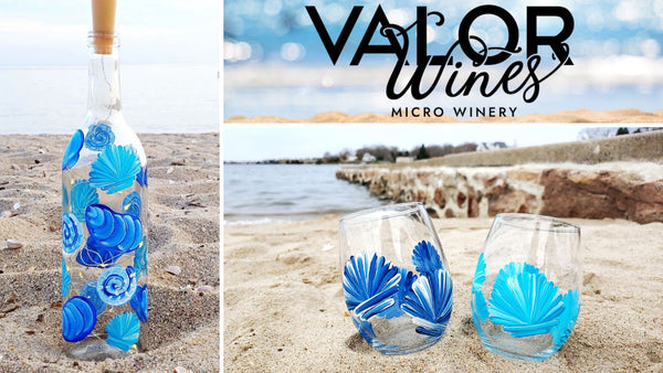 Coastal Glassware Paint and Sip at Valor Wines in North Haven CT  | 6.9.24 | 2-4 PM