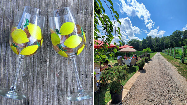 *OUTDOOR* Summer Glassware Paint and Sip at Rosabianca Vineyards in Northford CT | 6.8.24 | 11AM-1PM