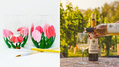 Spring Tulip Glassware Paint & Sip at Paradise Hills Vineyards in Wallingford CT | 2.22.24 | 6-8PM