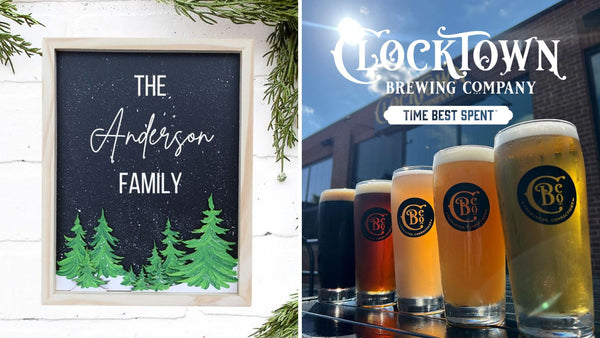 *PERSONALIZED* Winter Sign Paint and Sip at Clocktown Brewing Co. in Thomaston CT | 12.6.23 | 6:30-8:30 PM
