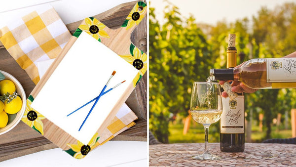 Sunflower Charcuterie Board Paint & Sip at Paradise Hills Vineyards in Wallingford CT | 6.27.24 | 6-8PM