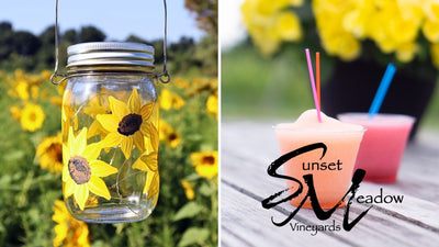 Sunflower SOLAR Lantern Paint and Sip at Sunset Meadow Vineyards in Goshen CT | 6.7.24 | 6-8 PM