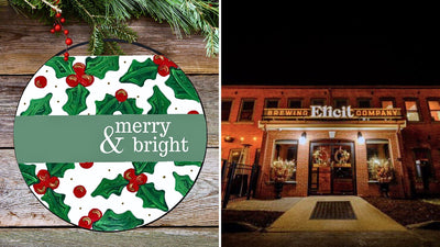 Merry & Bright Christmas Paint and Sip at Elicit Brewing Co. in Manchester CT  | 11.13.24 | 6-8 PM