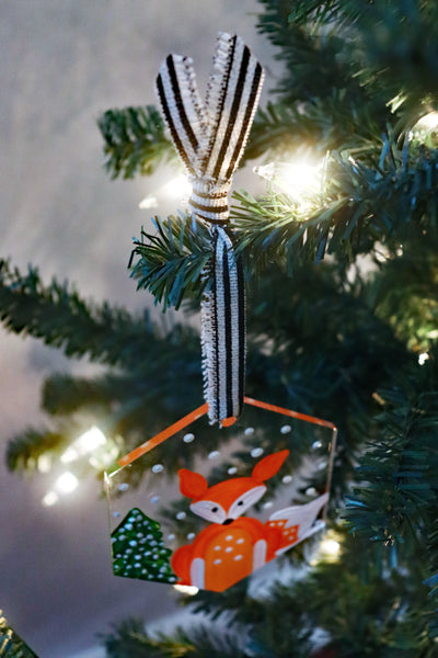 Kristina Linn Designs  | Limited Release (2 of 6) Hand-Painted Fox Christmas Ornament