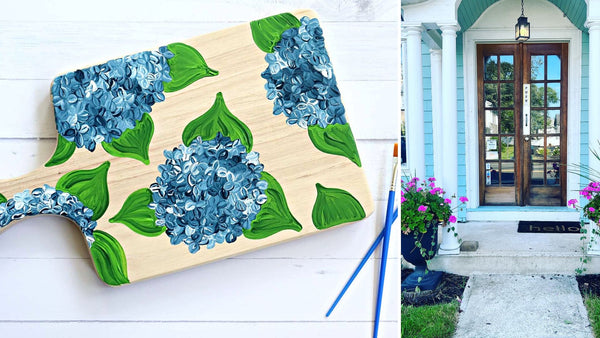 Spring Hydrangea Charcuterie Board Paint & Sip at Gracious Gifts and Home in Branford CT | 5.15.24 | 5:30-8 PM