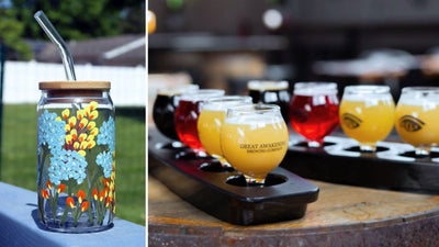 Wildflower Glass Cans Paint and Sip at Great Awakening Brewing Co. in Westfield MA | 5.29.24 | 6:30-8:30 PM
