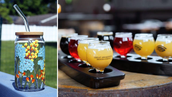 Wildflower Glass Cans Paint and Sip at Great Awakening Brewing Co. in Westfield MA | 5.29.24 | 6:30-8:30 PM