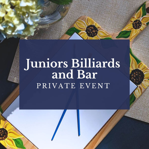 Summer Sunflower Charcuterie Board *Private* Paint and Sip at Juniors Billiards and Bar in Branford CT | 8.1.24 6:30-8:30pm