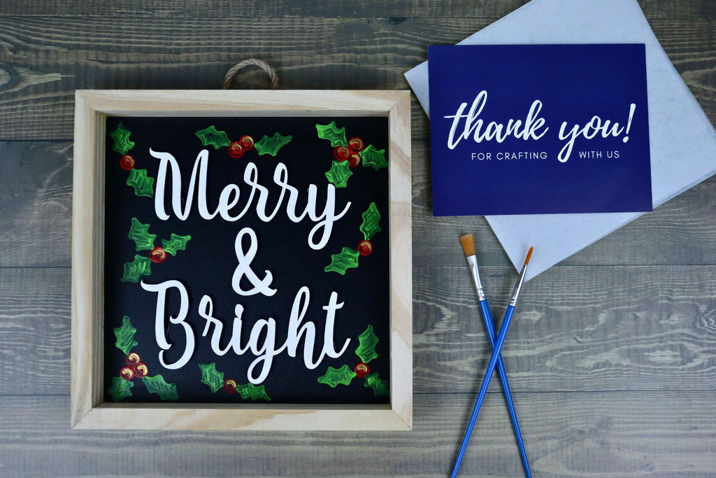 DIY in a BOX | Merry & Bright Sign Christmas Craft Kit