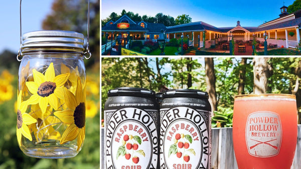 Sunflower SOLAR Lantern Paint and Sip at Powder Hollow Brewing at Yankee Candle Village in Deerfield MA | 6.13.24 | 6-8 PM