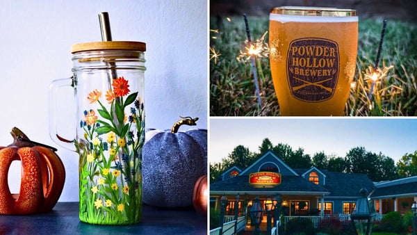 Fall Wildflower Tumbler Paint and Sip at Powder Hollow Brewing at Yankee Candle Village in Deerfield MA | 10.10.24 | 6-8 PM