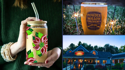 Christmas🎄SET OF 2🎄Glass Cans Paint and Sip at Powder Hollow Brewing at Yankee Candle Village in South Deerfield MA | 12.12.24 | 6-8 PM