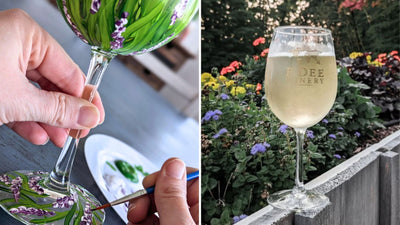 Spring Lavender Glassware Paint and Sip at R Dee Winery in Enfield CT | 4.11.25 | 6-8 PM