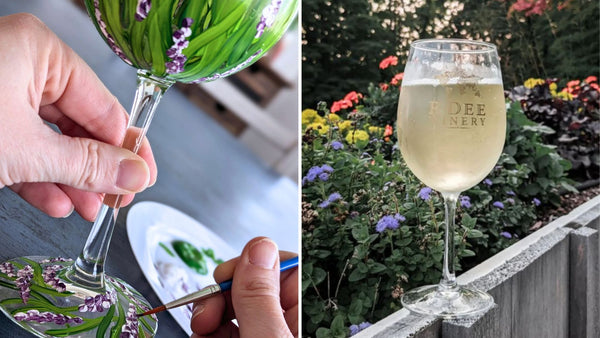 Spring Lavender Glassware Paint and Sip at R Dee Winery in Enfield CT | 4.11.25 | 6-8 PM