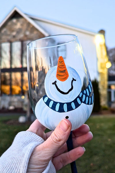 Winter Snowman Stemware ☃️SET OF 2☃️ Paint and Sip at Stappa Vineyard in Orange CT | 1.23.25 | 6:30-8:30 PM