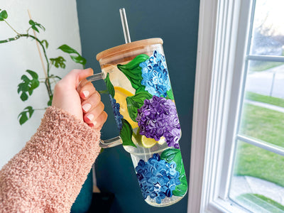 DIY in a BOX | Summer Hydrangea 24 oz Tumbler Connecticut Craft Kit