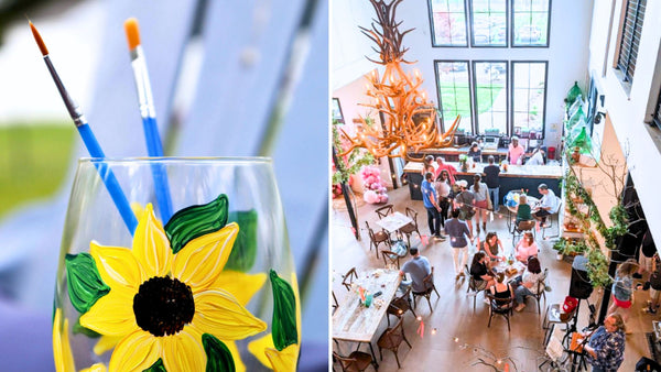 Summer Sunflower Glassware Paint and Sip at Stappa Vineyard in Orange CT | 6.19.25 | 6:30-8:30 PM