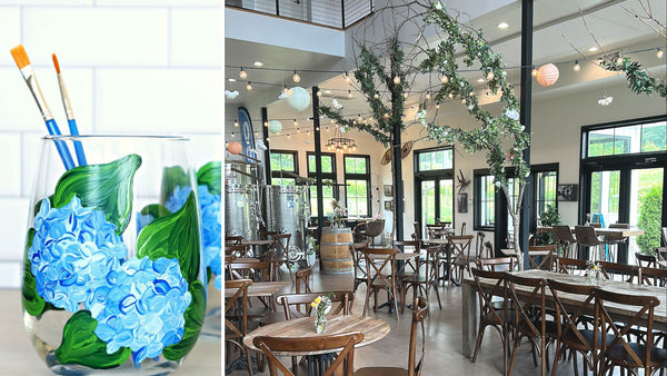 Spring Hydrangea Paint and Sip at Stappa Vineyard in Orange CT | 3.1.24 | 6:30-8:30 PM