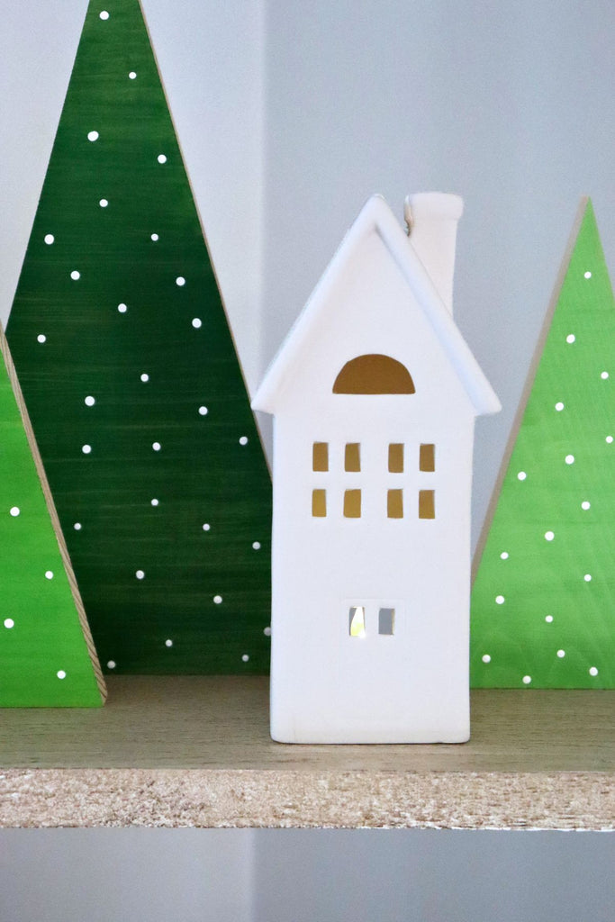 DIY in a BOX | Wooden Tree Trio & Lighted Home Scene Craft Kit