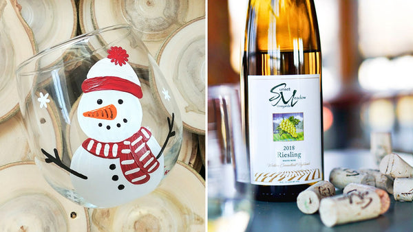 Stemless Snowman ☃️SET OF 2☃️ Paint and Sip at Sunset Meadow Vineyards in Goshen CT | 1.31.25 | 6-8 PM