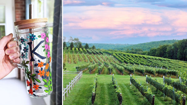 NEW Summer Tumbler Paint and Sip at Sunset Meadow Vineyards in Goshen CT | 7.12.24 | 6-8 PM