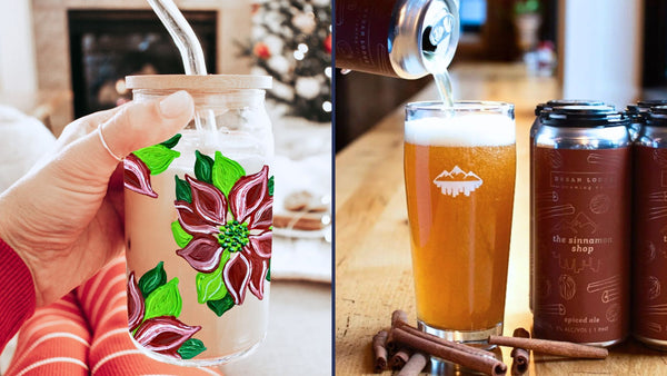 Christmas🎄SET OF 2🎄Glass Cans Paint and Sip at Urban Lodge Brewing Co. in Manchester CT | 12.10.24 | 6-8 PM