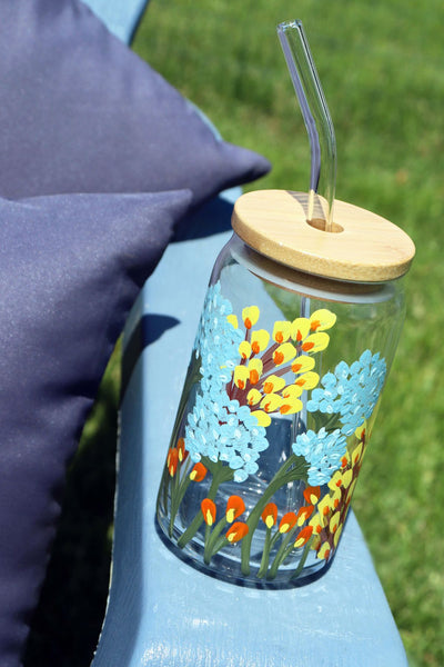 DIY in a BOX | Wildflower Glass Can Set of 2 Craft Kit